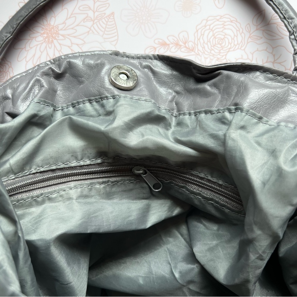 Braided Gray Cauldron Tote Bag - Picture 6 of 10